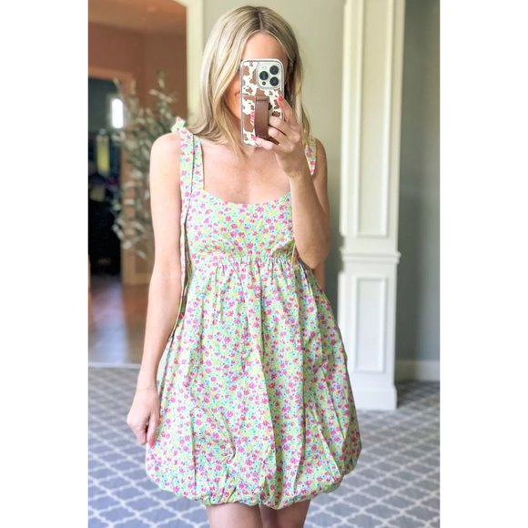 Lovers and Friends Kian Mini Dress millie bubble floral sundress dress size xs - Picture 4 of 9